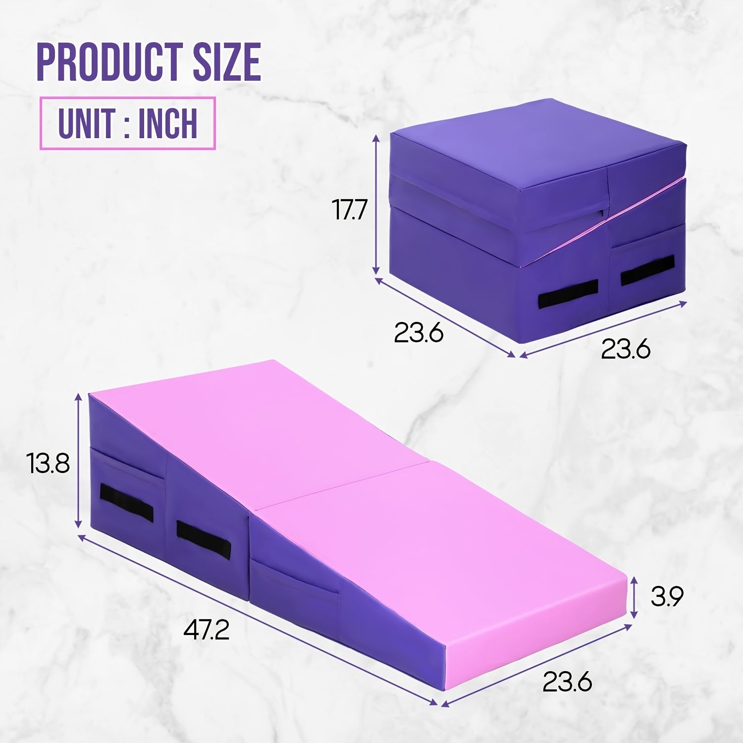 Folding Exercise Mat - Incline Tumbling Mats for Home Gym - The Great Earth Store