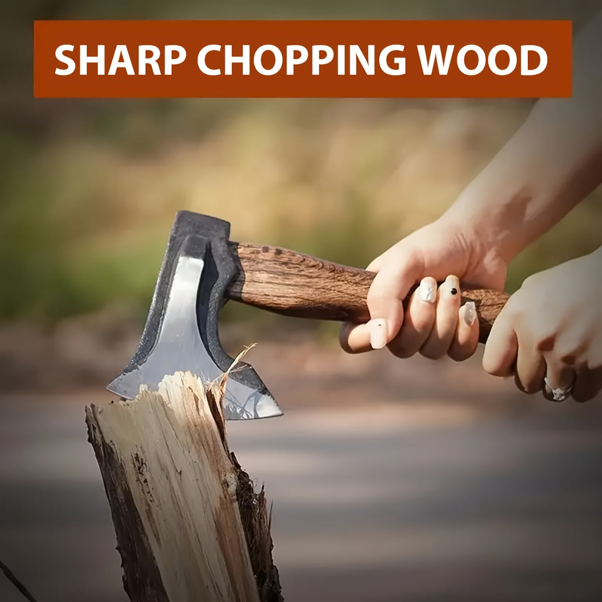 1pc Handcrafted High Carbon Steel Camping Axe For Survival - The Great Earth Store