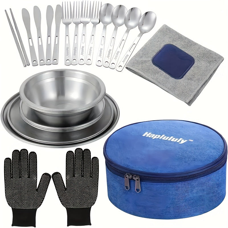 Silverware Set Camping Utensils Set 28pcs For 4 Persons - The Great Earth Store
