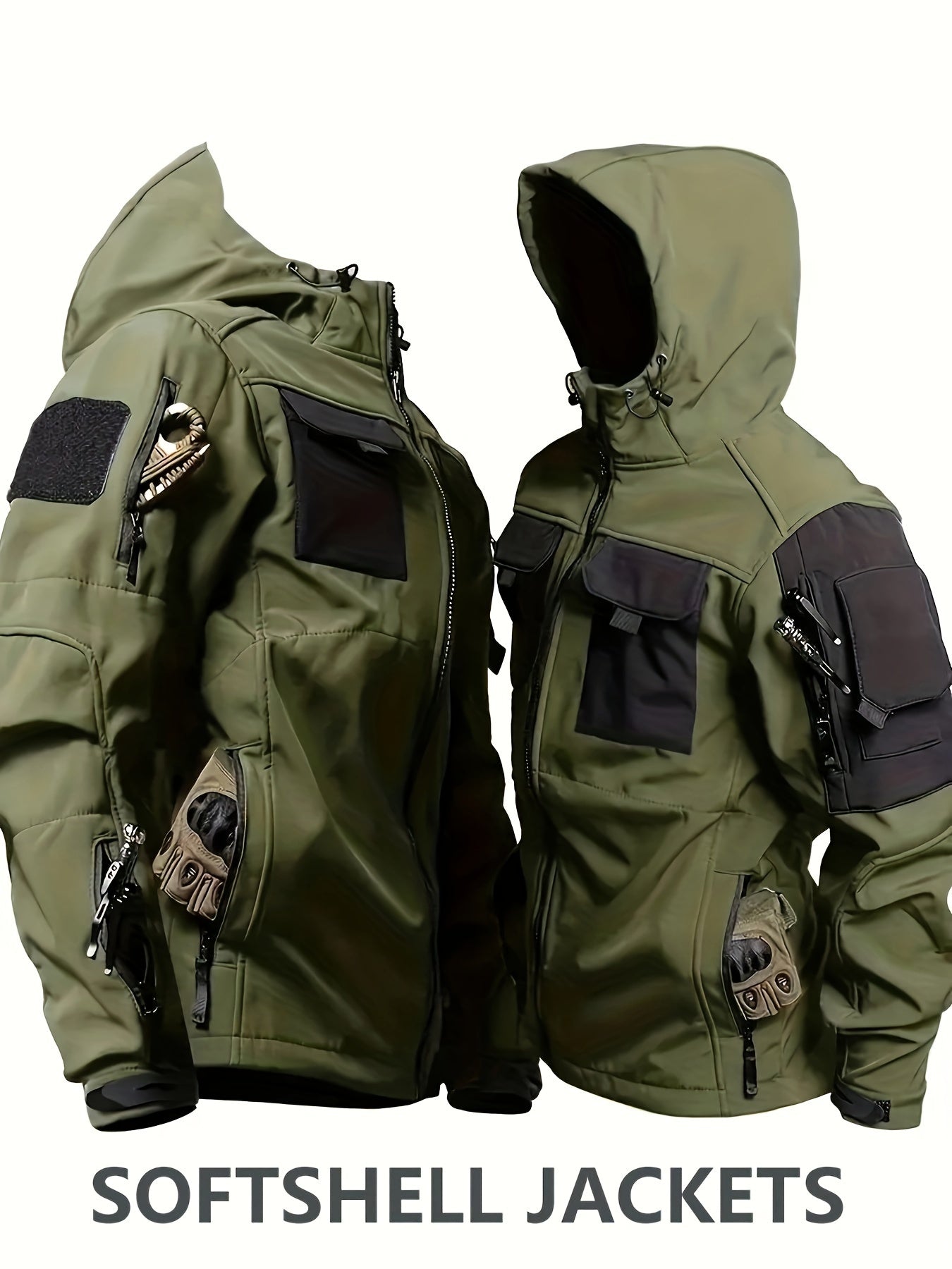 Men's Outdoor Zipper Soft Shell Jacket With Pockets - The Great Earth Store