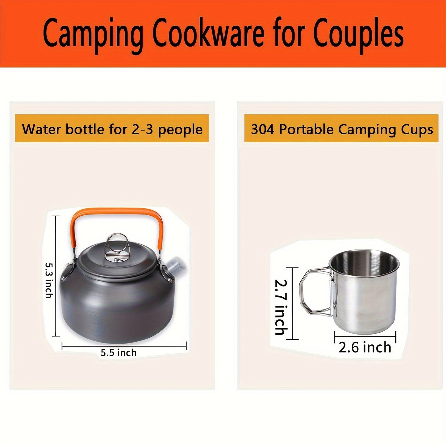 Camping Cookware Kit Portable Cooking Set With Pot And Stove - The Great Earth Store