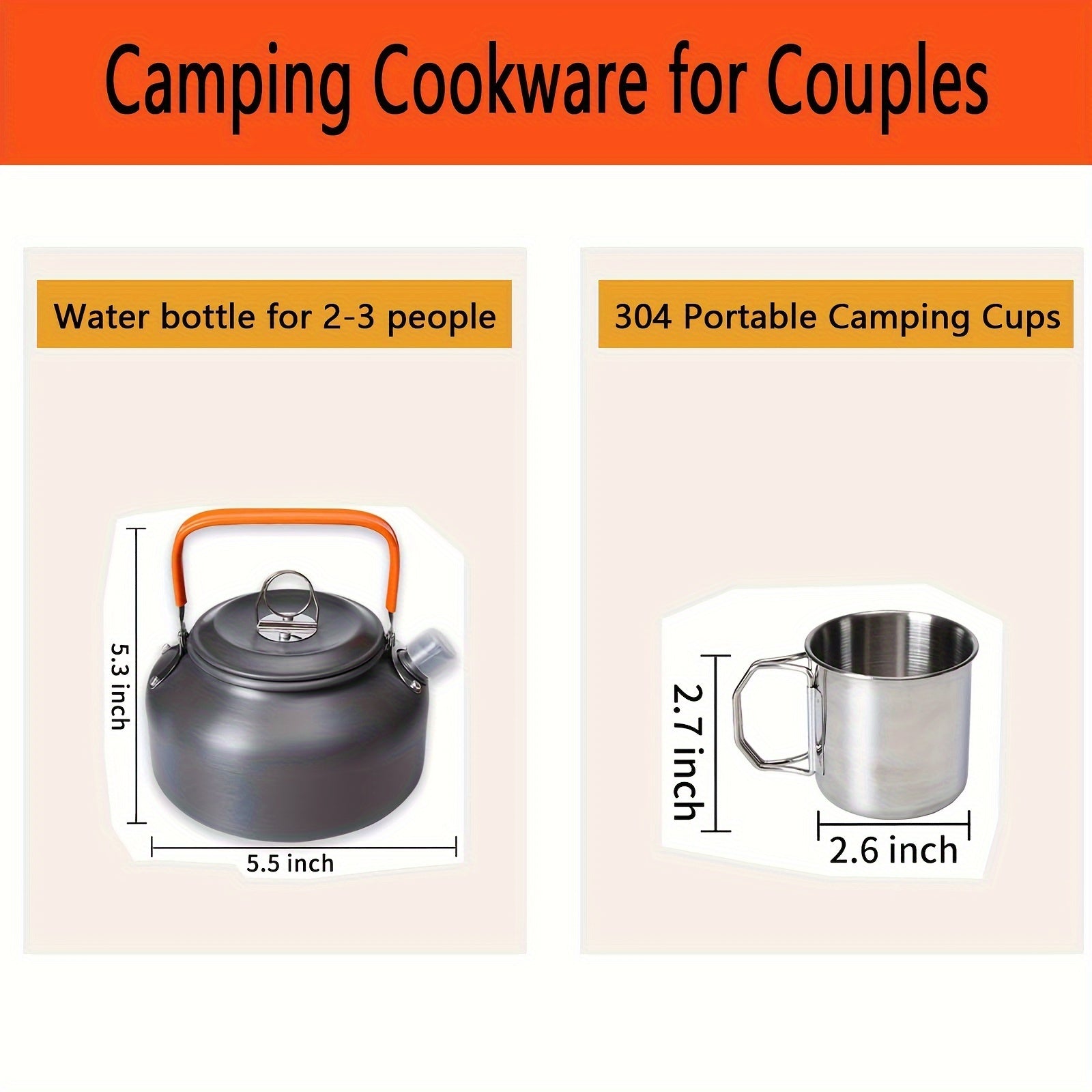 Camping Cookware Kit Portable Cooking Set With Pot And Stove - The Great Earth Store