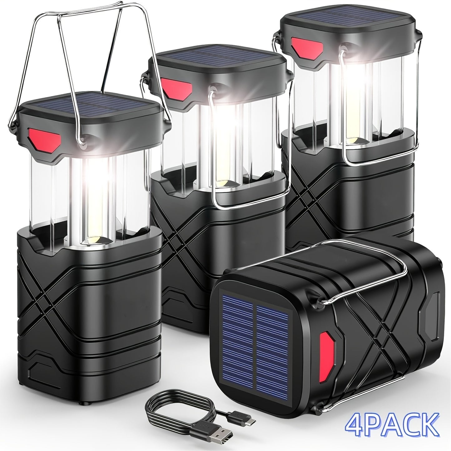 4/8 Pack Camping Lantern, Rechargeable LED Lanterns - The Great Earth Store
