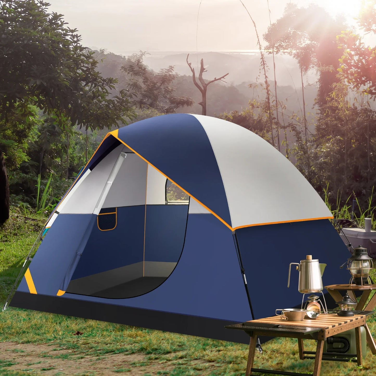 Sanopy 4 Person Easy to Set Up Waterproof Tent for Camping - The Great Earth Store