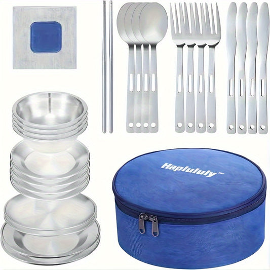 Silverware Set Camping Utensils Set 28pcs For 4 Persons - The Great Earth Store