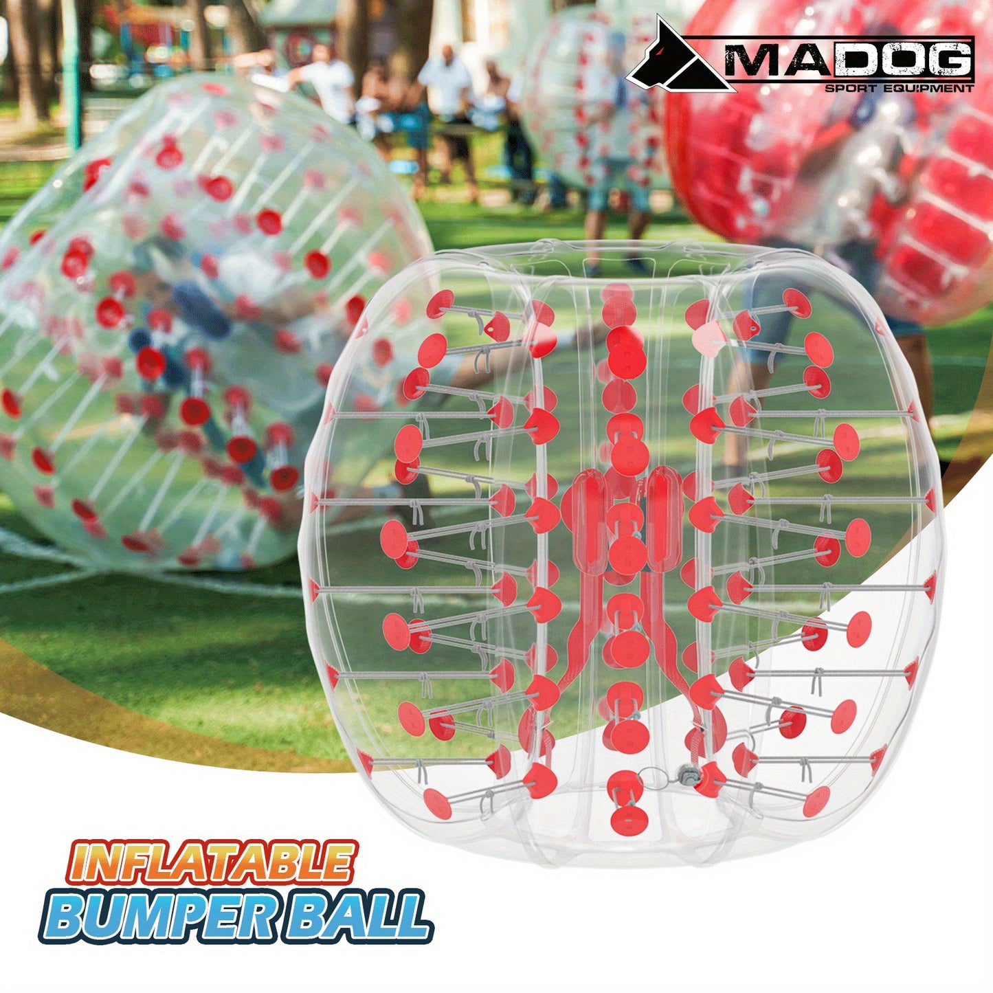 Inflatable Bumper Ball 5ft Bumper Bubble Ball Inflatable Body Zorb Ball for Adults Human Soccer Game Outdoor Activities - The Great Earth Store