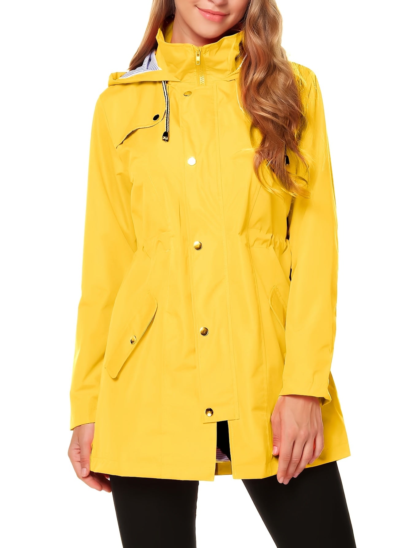 Raincoat Women Waterproof Long Hooded Trench Coats S-XXL - The Great Earth Store