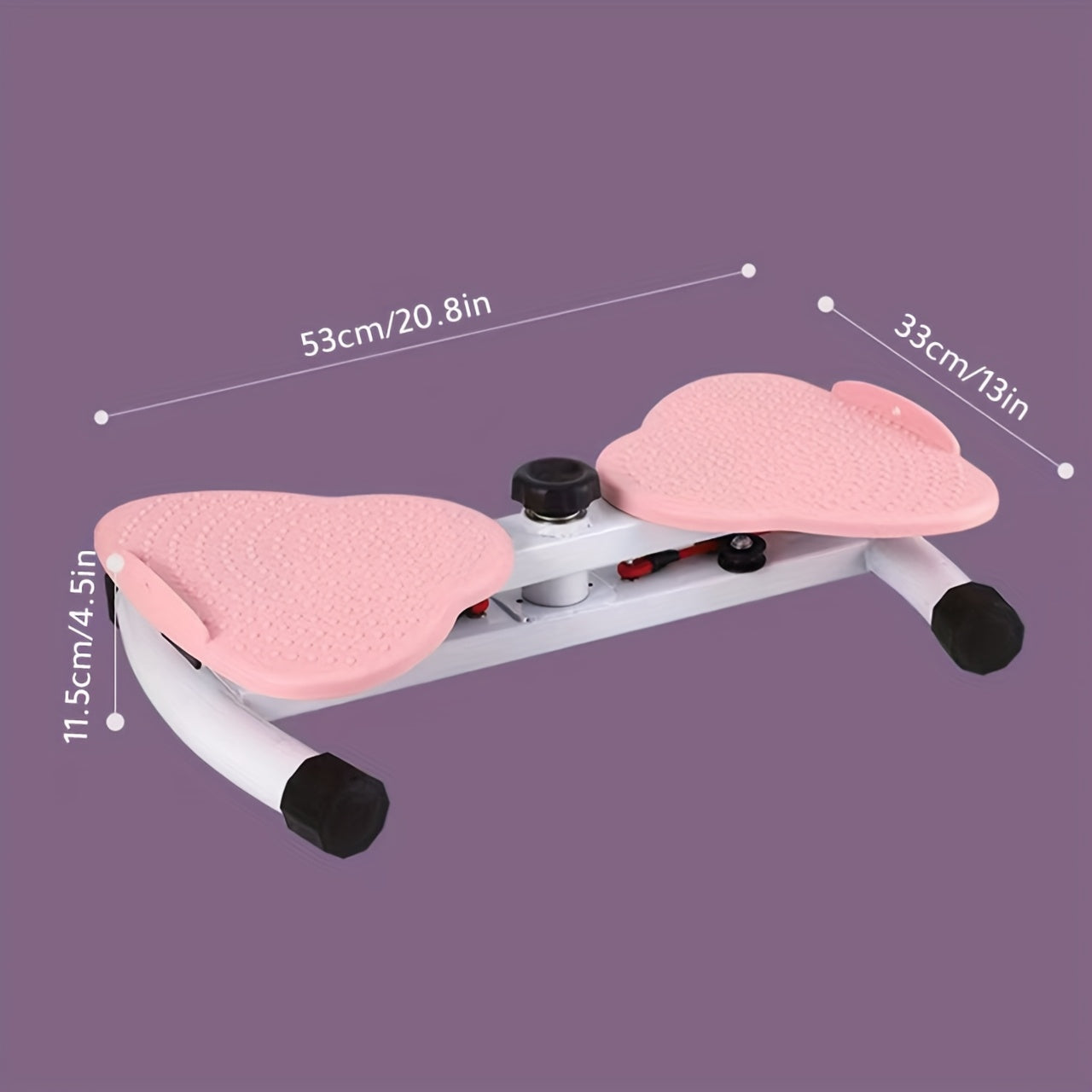 Exercise Twist Plate Waist Trainer with Resistance Belt, Pink and Purple, 20.87 Inches, Valentine's Day Gift - The Great Earth Store