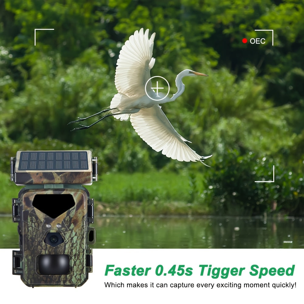 Trail Camera With Solar Panel, Live Video & Photo Game - The Great Earth Store