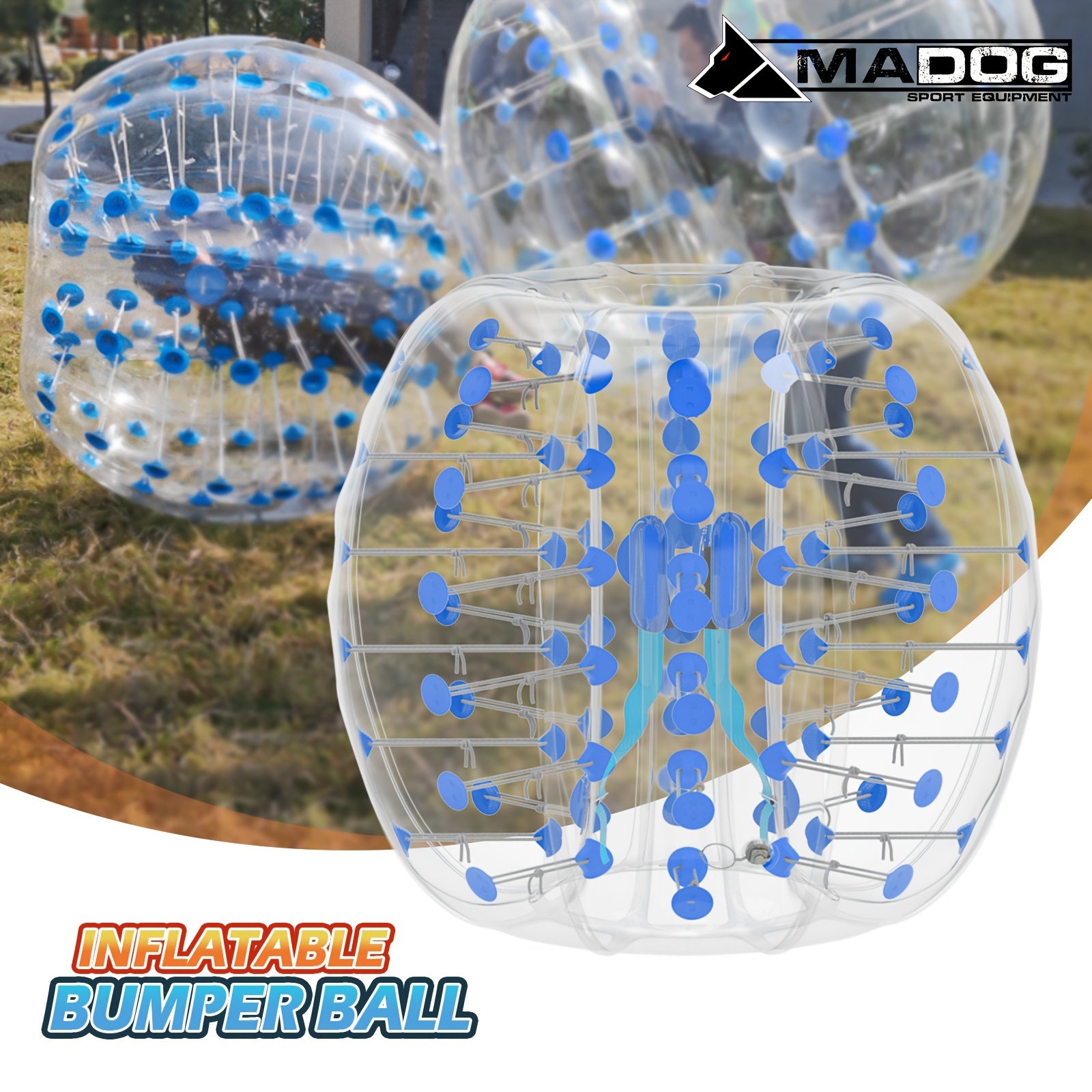Inflatable Bumper Ball 5ft Bumper Bubble Ball Inflatable Body Zorb Ball for Adults Human Soccer Game Outdoor Activities - The Great Earth Store