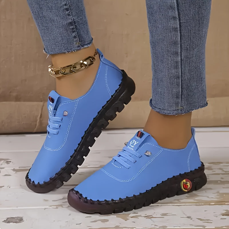 Women'S Flat Ankle Boots Lace Up High Top Sneakers - The Great Earth Store