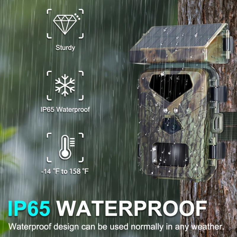 Trail Camera With Solar Panel, Live Video & Photo Game - The Great Earth Store